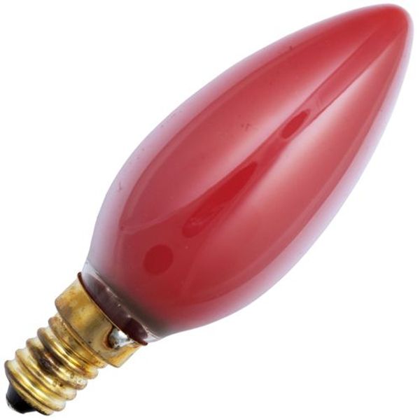 E14 Candle C35x95 230V 25W 3-CC9 1Khrs Red image 1
