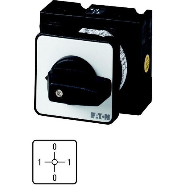 Voltmeter selector switches, T3, 32 A, flush mounting, 1 contact unit(s), Contacts: 1, 90 °, maintained, With 0 (Off) position, 0-1-0-1, Design number image 3