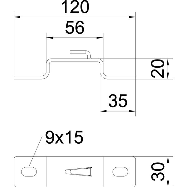 DBLG 20 050 FS Stand-off bracket for mesh cable tray B50mm image 2