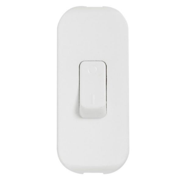 Rocker switch for lamp - 2-pole - white image 1