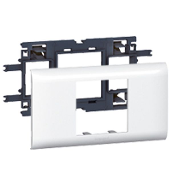 Mosaic support - for adaptable DLP cover depth 65 mm - 2 modules image 1