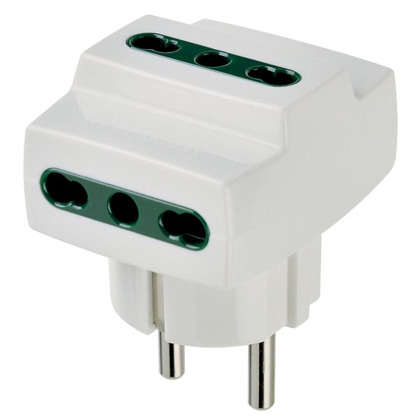 S31 multi-adaptor +3P17/11 outlet white image 1