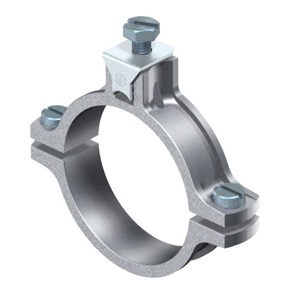 950 Z 1 3/4 Earthing clip, for round conductor, 1 3/4', die-cast zinc, Zn, electro-galvanized, DIN EN 12329 image 1