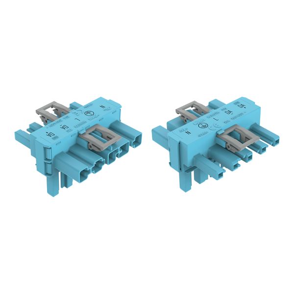 T-distribution connector 5-pole Cod. I blue image 2