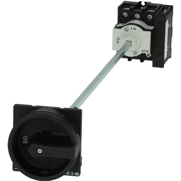 Main switch, P1, 40 A, rear mounting, 3 pole + N, STOP function, With black rotary handle and locking ring, Lockable in the 0 (Off) position, With met image 3