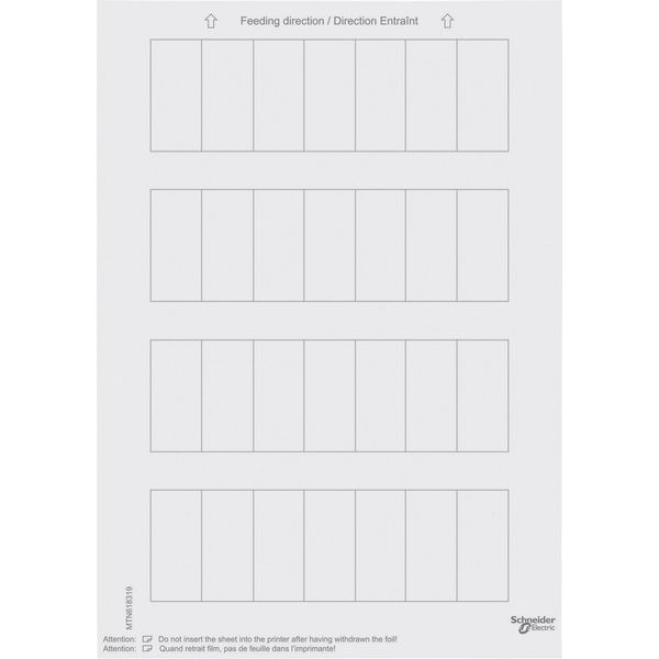 Labelling sheets for push-buttons, polar white, System M image 1