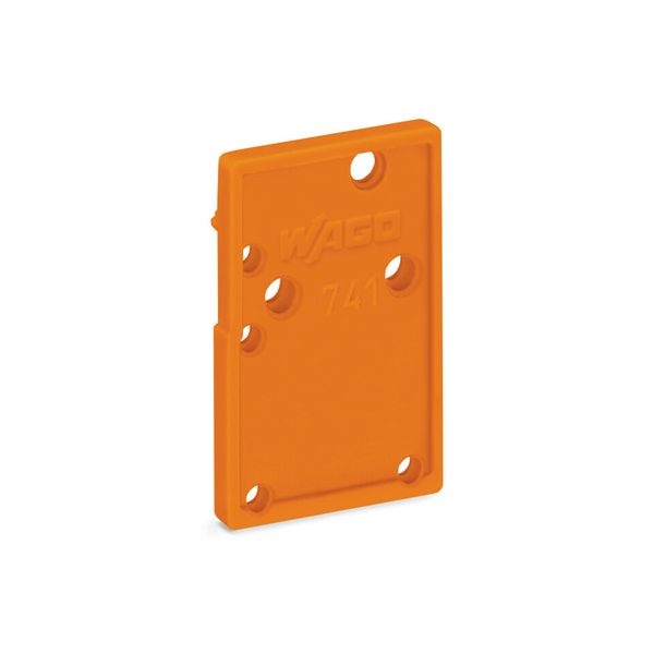 End plate snap-fit type 1.5 mm thick orange image 1