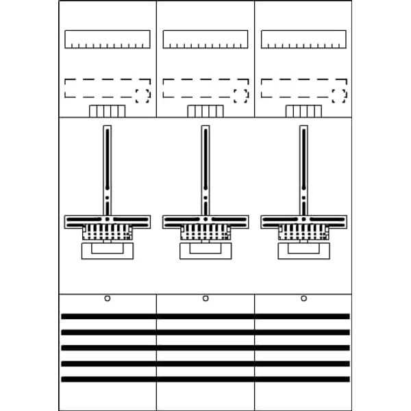 DF37P3 Meter panel, Field width: 3, Rows: 0, 1050 mm x 750 mm x 160 mm, IP2XC image 16
