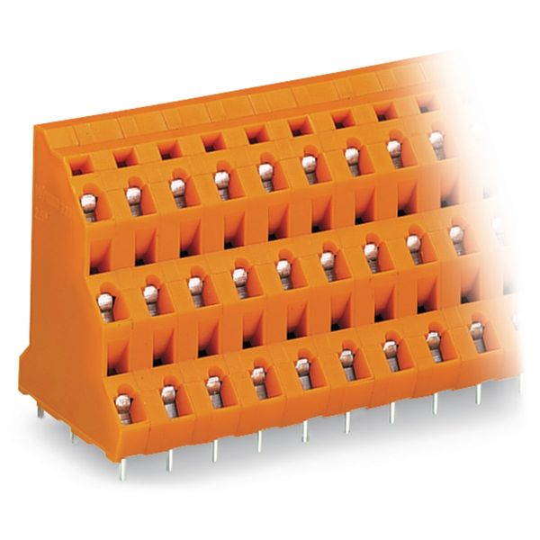 Triple-deck PCB terminal block 2.5 mm² Pin spacing 7.62 mm orange image 1