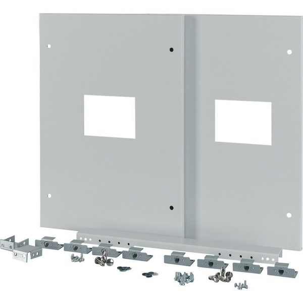 Front cover for 2x NZM4-XMV, fixed, HxW=550x800mm, grey image 3