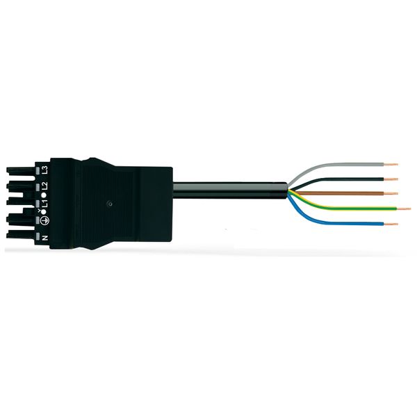 pre-assembled connecting cable Eca Socket/open-ended black image 3