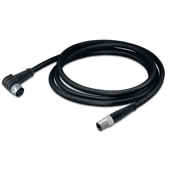 Sensor/Actuator cable M12A socket angled M8 plug straight image 4