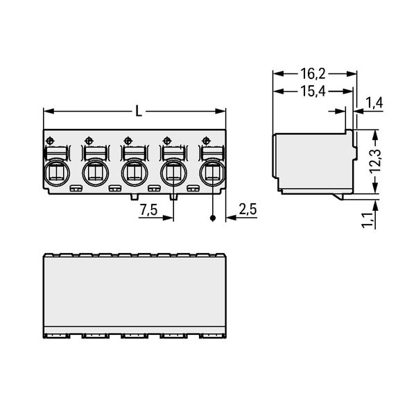 1-conductor female connector push-button Push-in CAGE CLAMP® light gra image 4