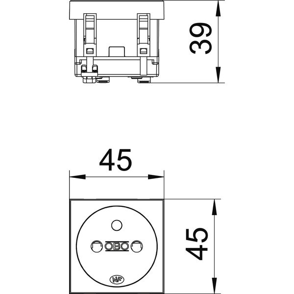 STD-F0 RW1 Socket 0°, single with earth pin 250V, 10/16A image 2