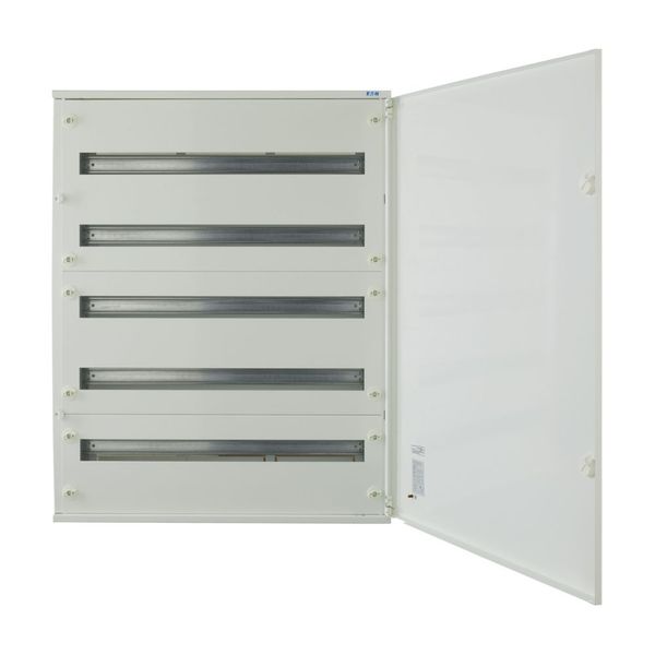 Complete surface-mounted flat distribution board, white, 33 SU per row, 5 rows, type C image 2