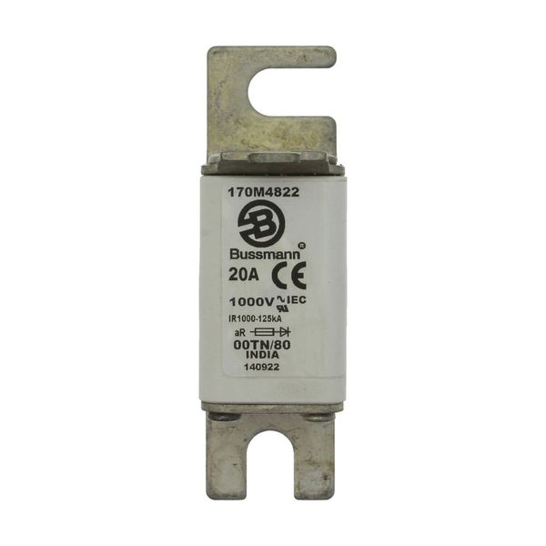 Fuse-link, high speed, 20 A, AC 1000 V, size 00, 30 x 47 x 98 mm, aR, DIN, IEC, type T indicator image 16