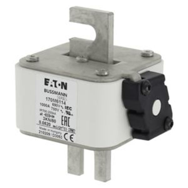 Fuse-link, high speed, 1000 A, AC 690 V, size 3, 74 x 92 x 111 mm, aR, IEC, single indicator image 4