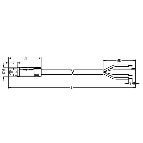 pre-assembled connecting cable Eca Plug/open-ended white image 5