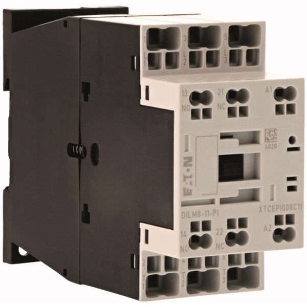 Contactor, 3 pole, 380 V 400 V 3.7 kW, 1 N/O, 1 NC, 42 V 50 Hz, 48 V 60 Hz, AC operation, Push in terminals image 3