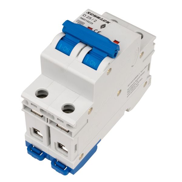 Miniature Circuit Breaker (MCB) AMPARO 10kA, D 25A, 2-pole image 4