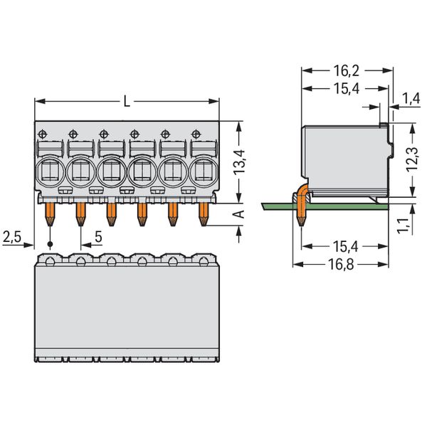 2092-1353 1-conductor THT female connector angled; push-button; Push-in CAGE CLAMP® image 6