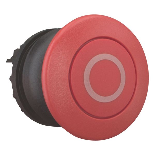 Mushroom actuator, RMQ-Titan, Mushroom, momentary, Mushroom red, red, inscribed, Bezel: black image 6