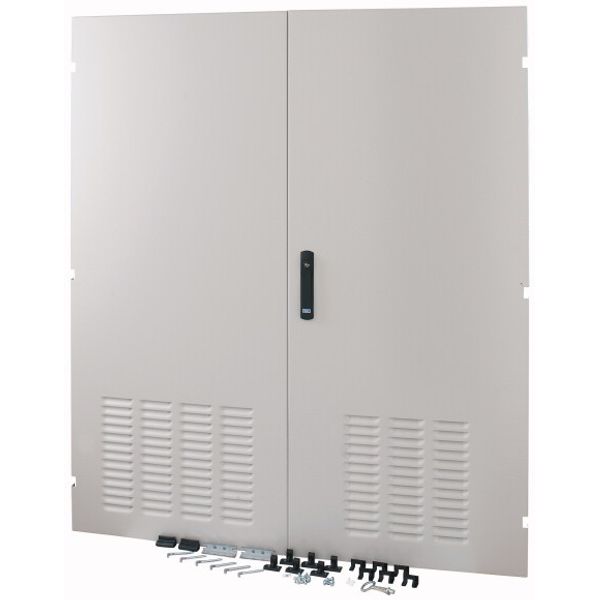 Section door, ventilated IP31, two wings, HxW = 1600 x 1000mm, grey image 1