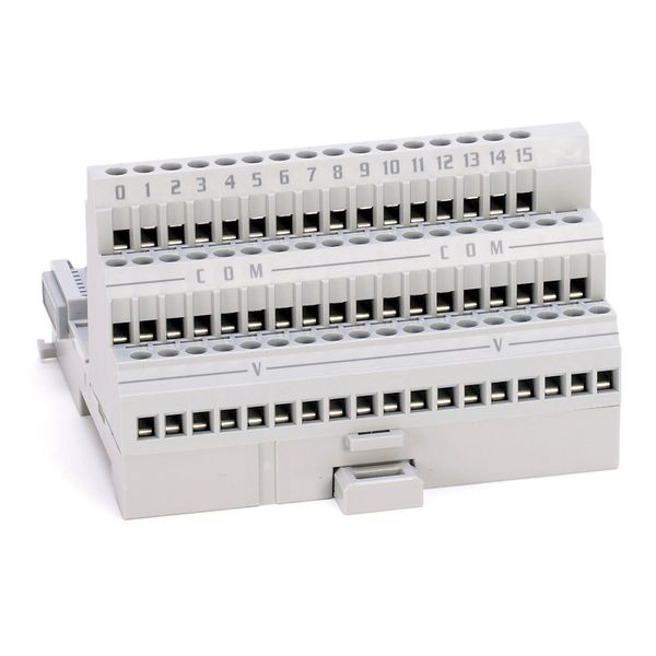 Terminal Base, 16 I/O Terminals, 18 Common Terminals, 10A, 132VAC image 1