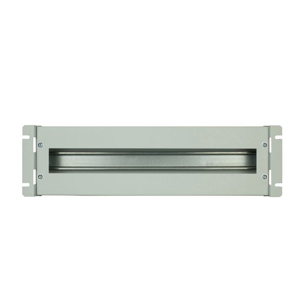 19" DIN-rail panel with back-cover, 3U, RAL7035 image 7