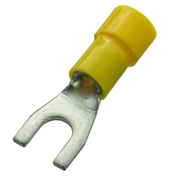 Fork cable lug yellow insulated 4.0-6.0 M 5 JIS image 1