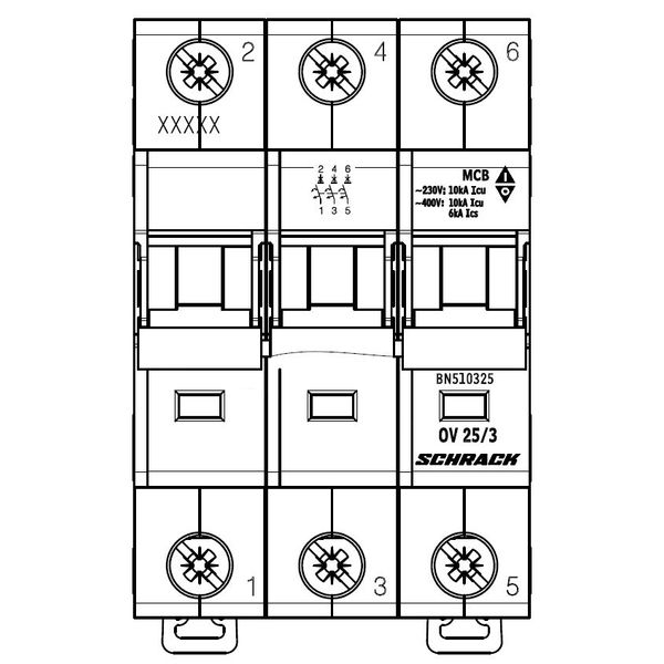 OV-Miniature Circuit Breaker, 25A, 15=800A, 3-pole image 1