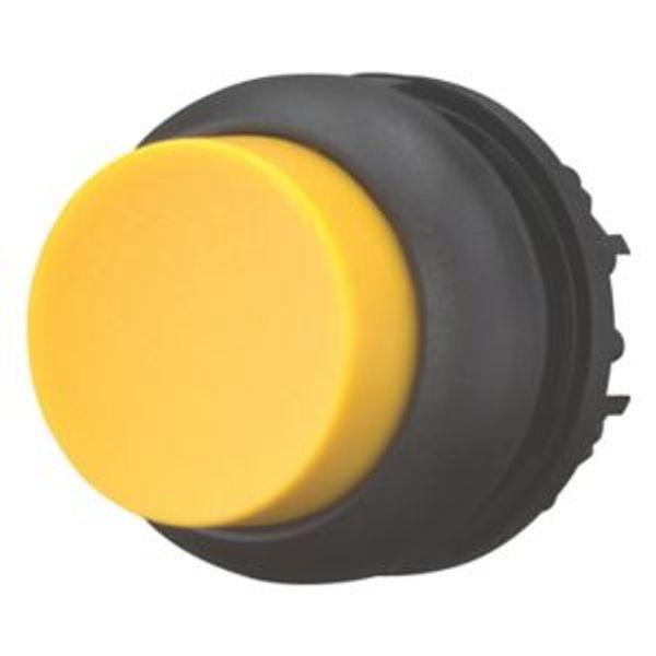 Pushbutton, RMQ-Titan, Extended, momentary, yellow, Blank, Bezel: black image 2