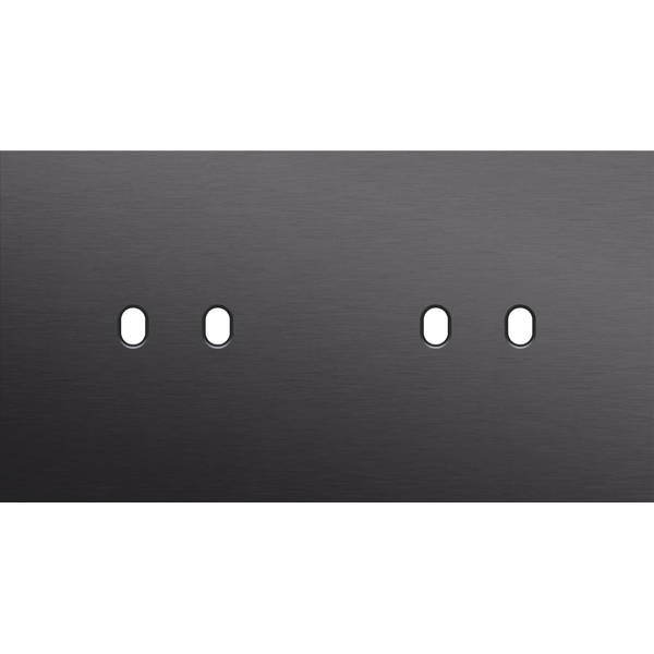 Twofold faceplate, horizontal 71 mm centre distance, for double switch image 2