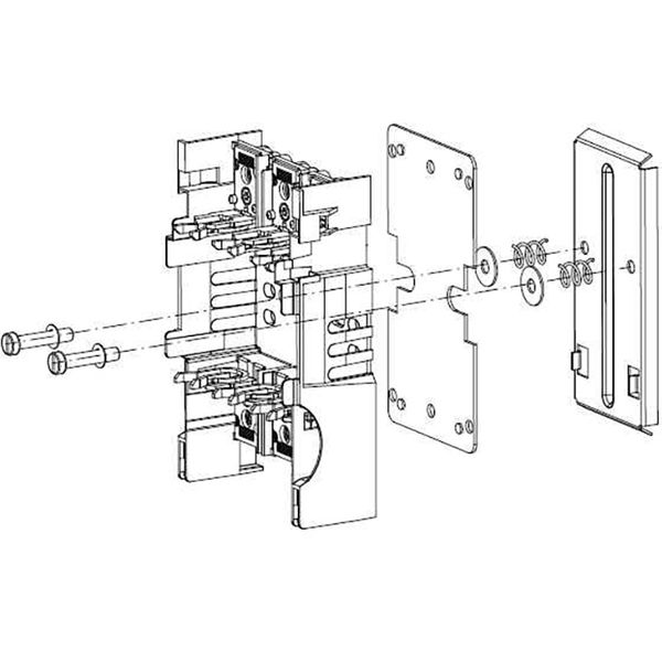 DR-XLP00-2R DIN rail snap on kit image 1