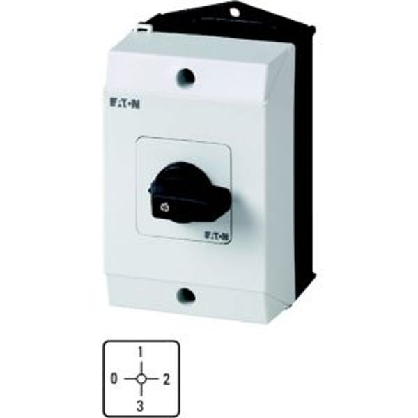 Step switches, T0, 20 A, surface mounting, 3 contact unit(s), Contacts: 6, 90 °, maintained, With 0 (Off) position, 0-3, Design number 15053 image 2