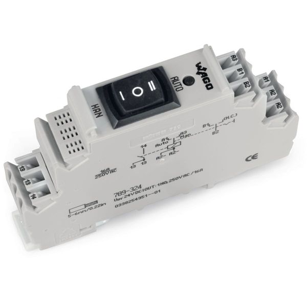 Relay module Nominal input voltage: 24 VDC 1 make contact gray image 2