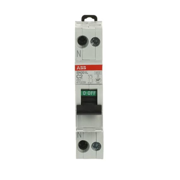 SN201 L-C2-L Miniature circuit breaker - 1+NP - C - 2 A image 1