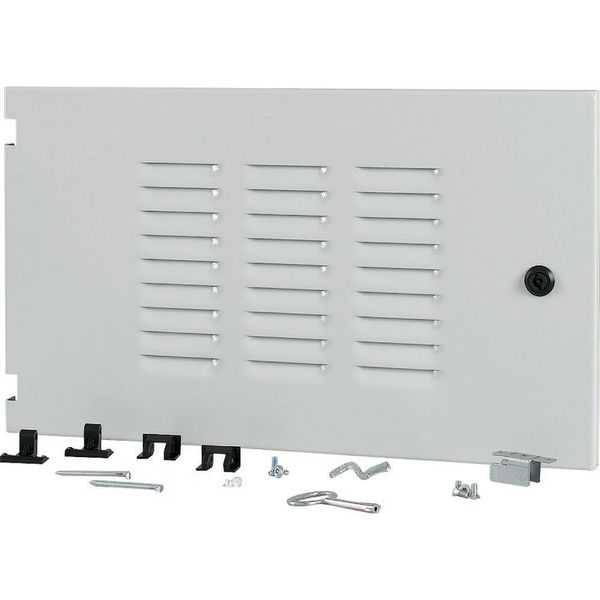 Section wide door, ventilated, right, HxW=350x600mm, IP42, grey image 2