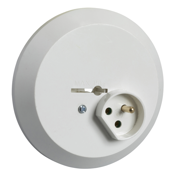 Luminaire outlet for ceiling surface 2P+E polar white image 4