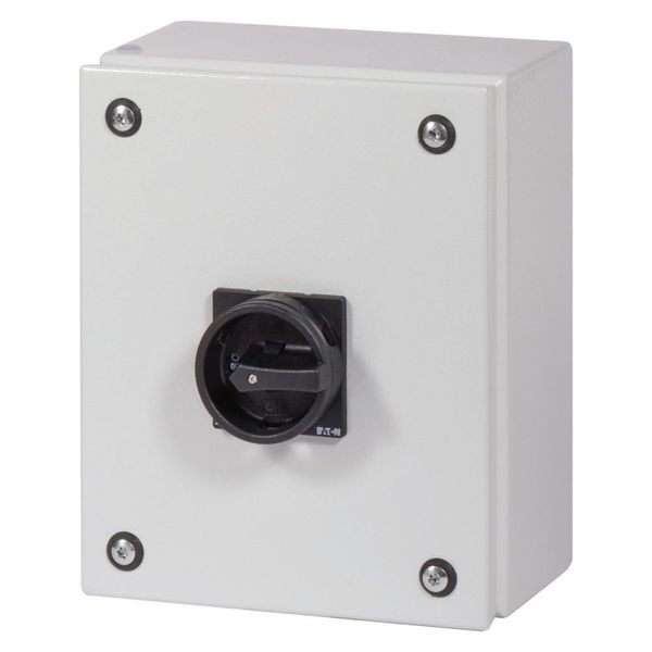 Main switch, T3, 32 A, surface mounting, 4 contact unit(s), 8-pole, STOP function, With black rotary handle and locking ring, Lockable in the 0 (Off) image 7