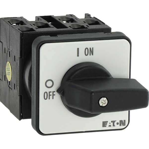 On-Off switch, T0, 20 A, flush mounting, 3 contact unit(s), 6 pole, with black thumb grip and front plate image 20