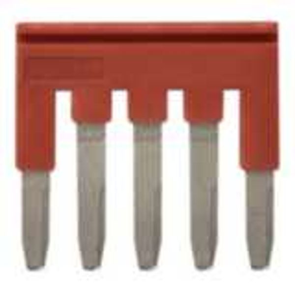 Short bar for terminal blocks 2.5 mm² push-in plus models,5 poles, red image 3