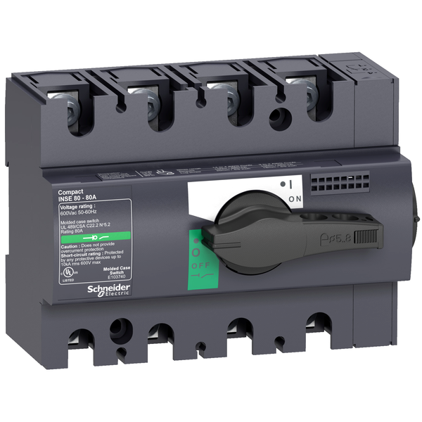 switch-disconnector Interpact INSE80 - 4 poles - 80 A image 3