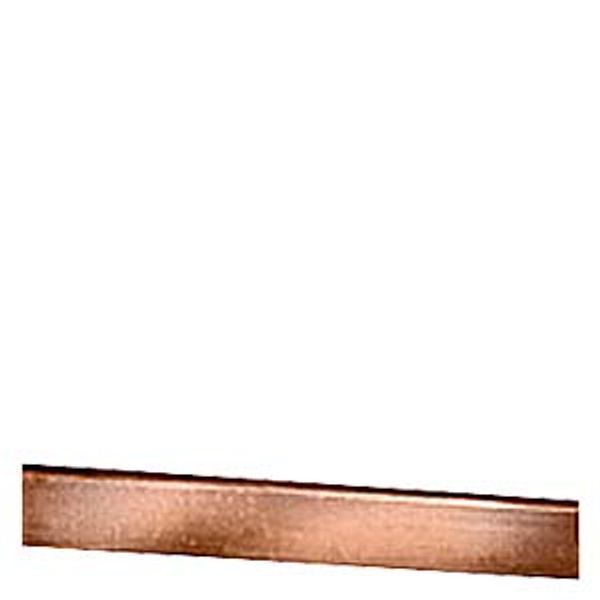 Rod, flat copper 30x 5 mm approx. 2.4 m long, bare image 1