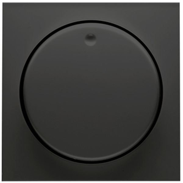 Centraalplaat met knop tbv dimmeren potentiometer, zwart image 1