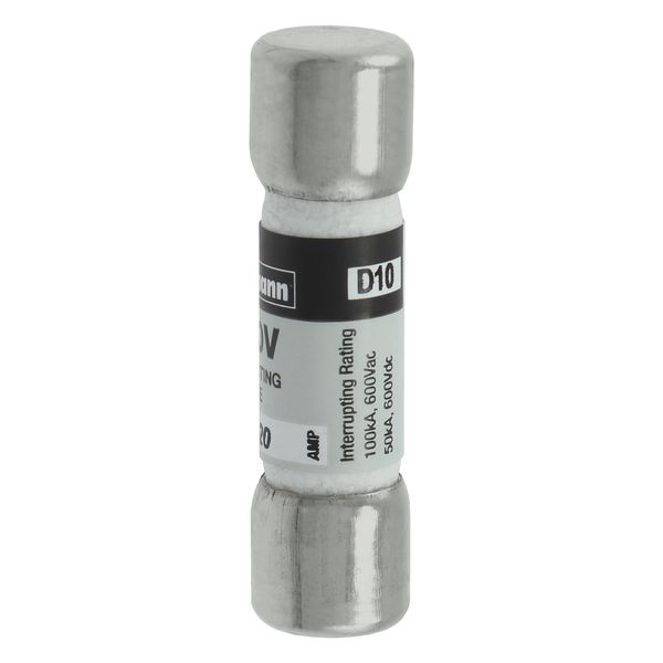 Eaton Bussmann series KLM fuse, 600 Vac, 600 Vdc, 20A, 100 kAIC at 600 Vac, 50 kAIC at 600 Vdc, Non Indicating, Fast acting, Ferrule end X ferrule end, Melamine tube, Nickel-plated bronze endcap image 14