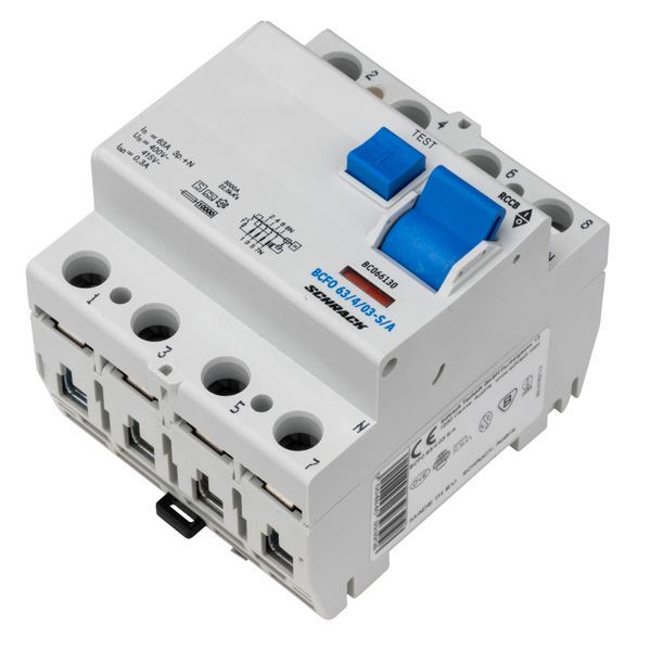 Residual current circuit breaker 63A, 4-p, 300mA, type S, A image 9