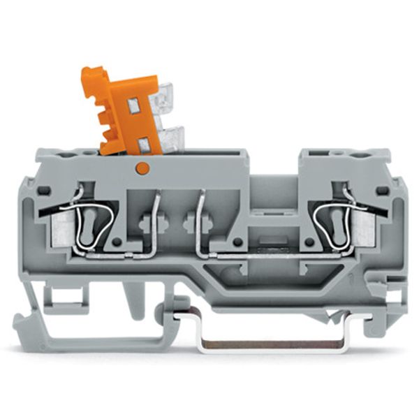 2-conductor disconnect/test terminal block with pivoting knife disconn image 3