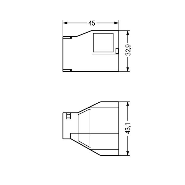 Strain relief housing 7-pole with locking clip white image 5