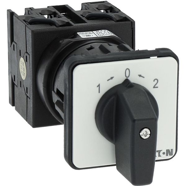Reversing switches, T0, 20 A, centre mounting, 3 contact unit(s), Contacts: 5, 45 °, momentary, With 0 (Off) position, with spring-return from both di image 16